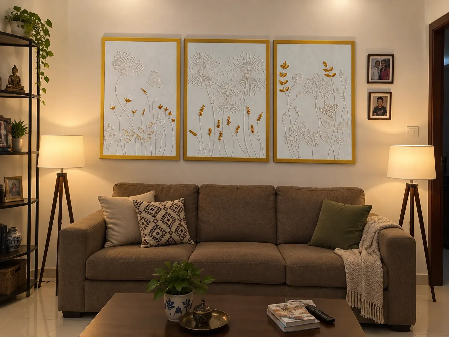 Swarnalatar Sur (স্বর্ণলতার সুর) - 3-Piece Canvas Set - view 2 (mockup)
