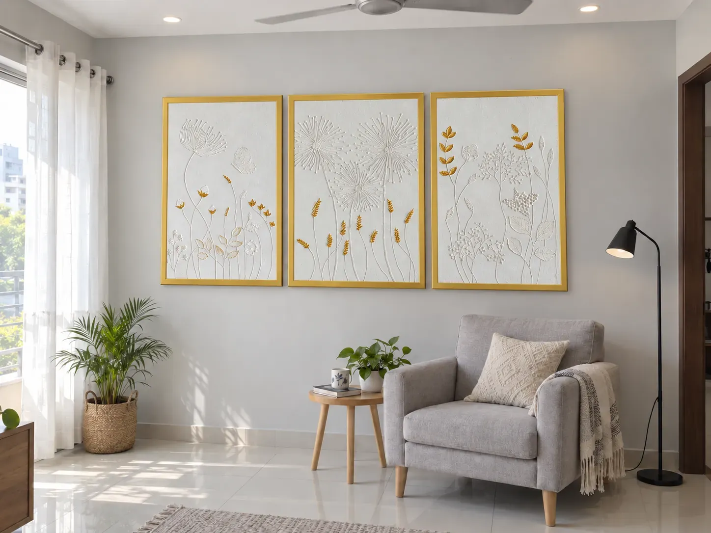 Swarnalatar Sur (স্বর্ণলতার সুর) - 3-Piece Canvas Set - view 3 (mockup)